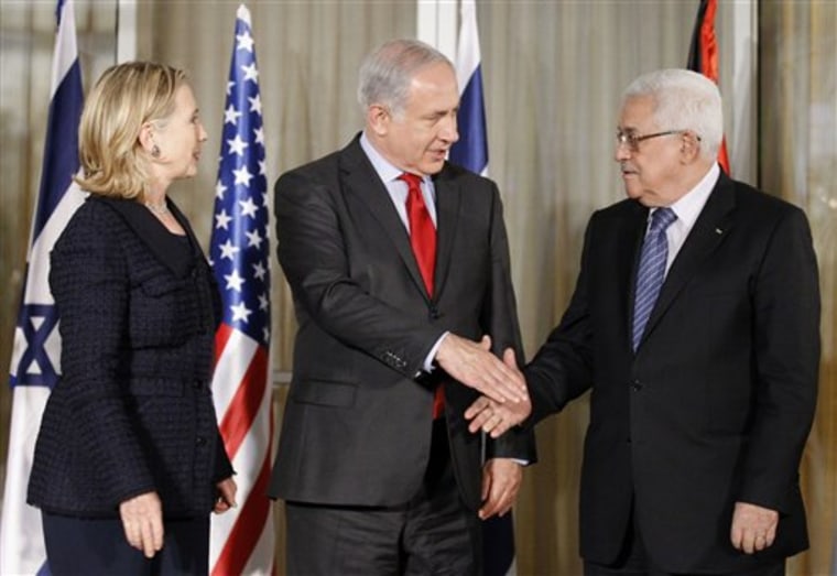 Hillary Rodham Clinton, Mahmoud Abbas, Benjamin Netanyahu
